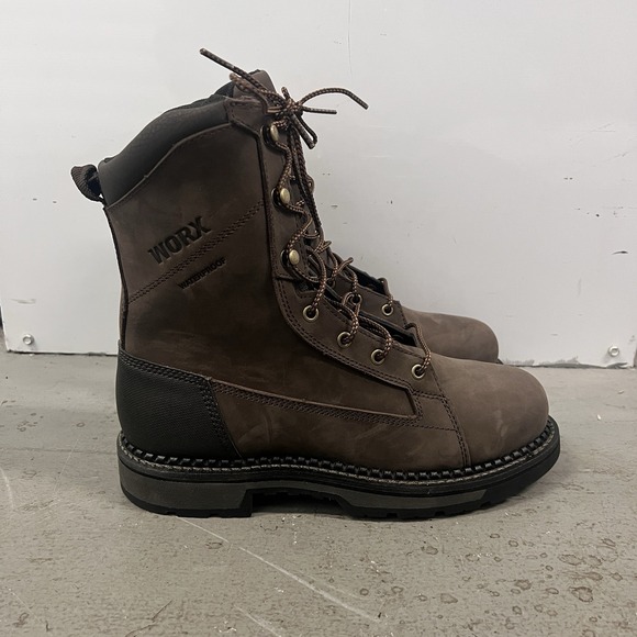 Worx by Red Wing Brown Steel Toe Work Boots ASTM F2413-18 Size 12M Safety
